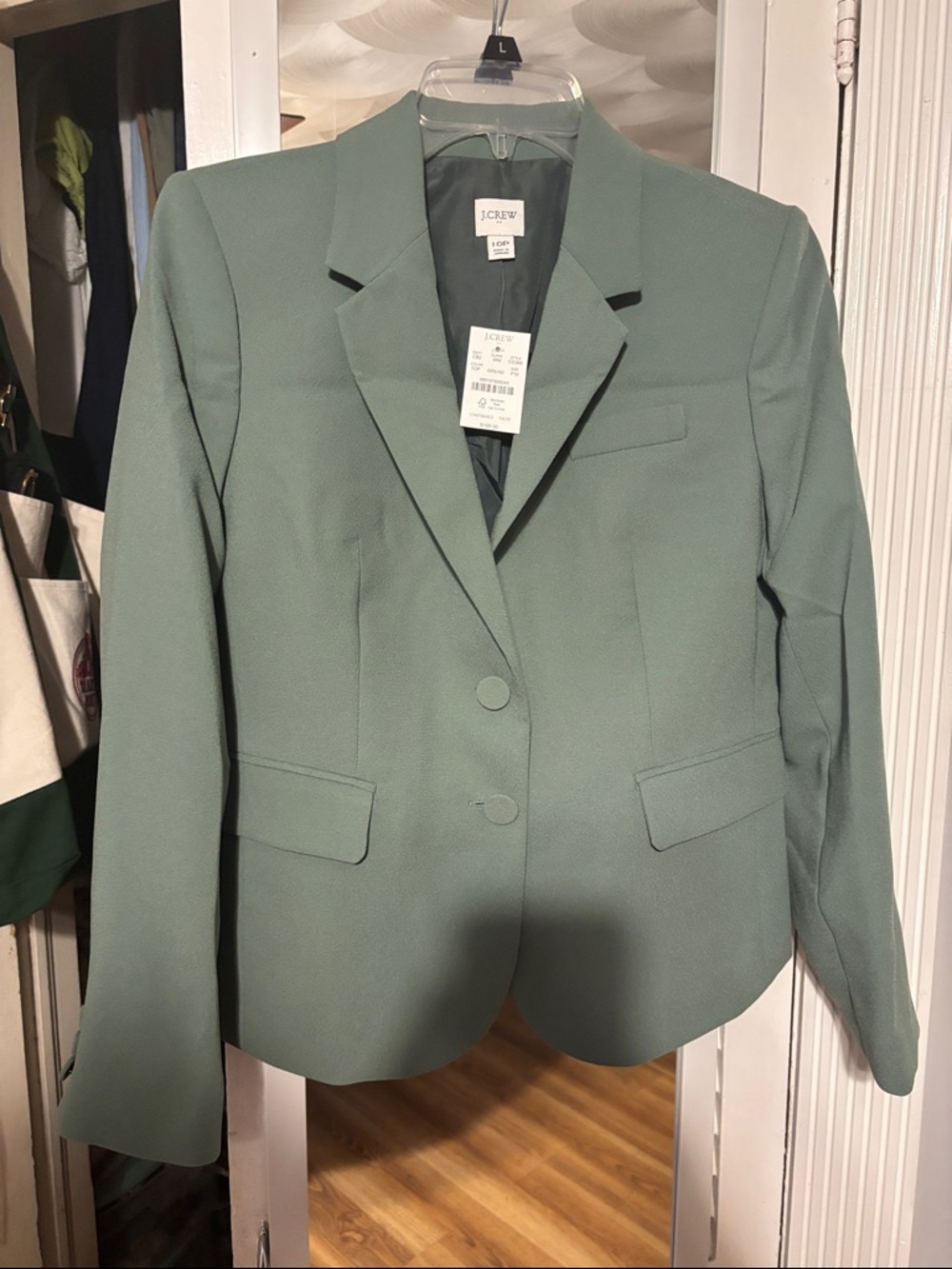 J. Crew Women's Mint Green Single-Breasted Blazer NWT 10 petite